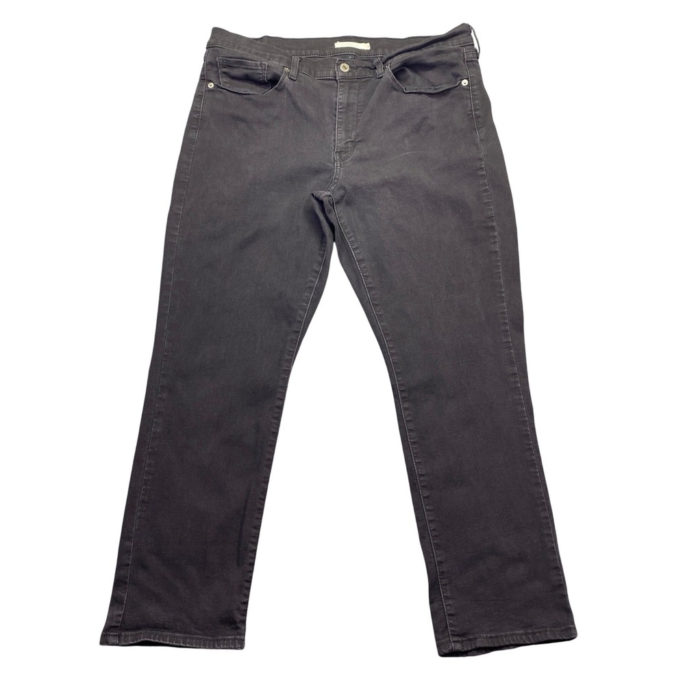 Levis Classic Straight Jeans Womens 16S Black Denim 39250-0001 Sz 33 Grunge